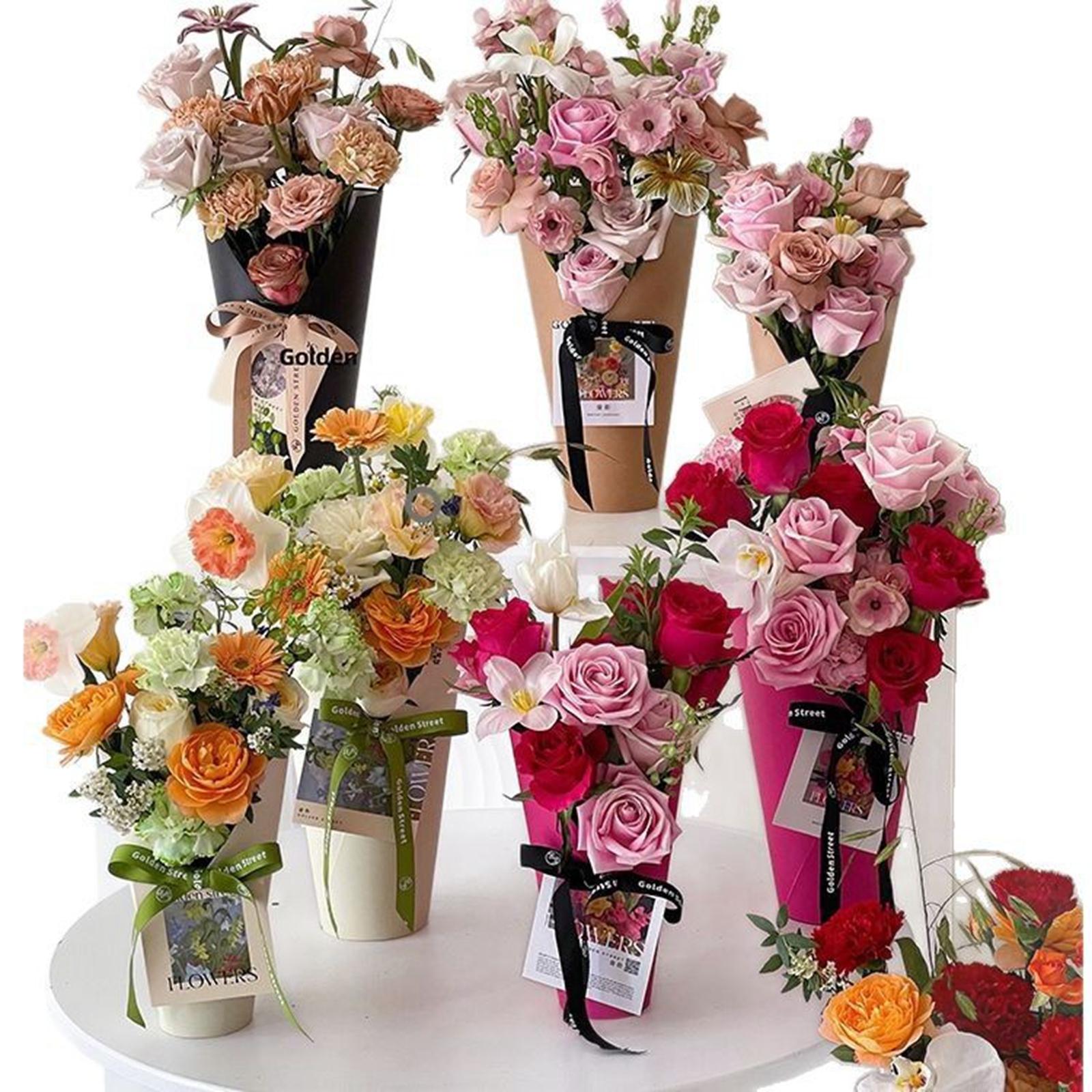 Florist Supply Buckets - ชุดถังจัดดอกไม้ 5 ชิ้น ป้องกันน้ำรั่วซึม อุปกรณ์สำหรับจัดดอกไม้ DIY