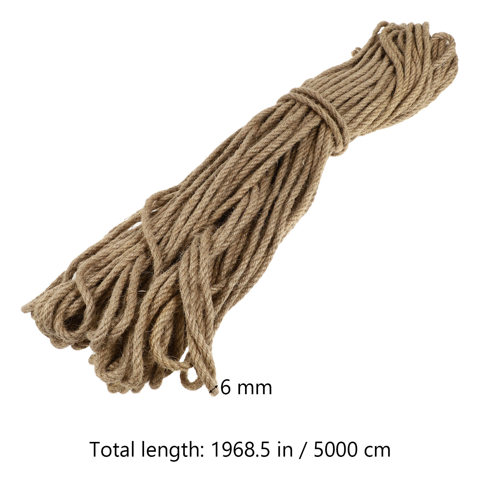 เชือกปอพรีเมียม 50 เมตร ขนาด 6 - Twine Jute Natural บทวิจารณ์และราคา