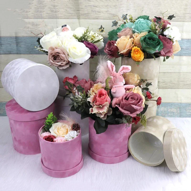 3 ชิ้น/เซ็ตรอบรูปร่างกํามะหยี่ - Florist Supply Buckets บทวิจารณ์และราคา