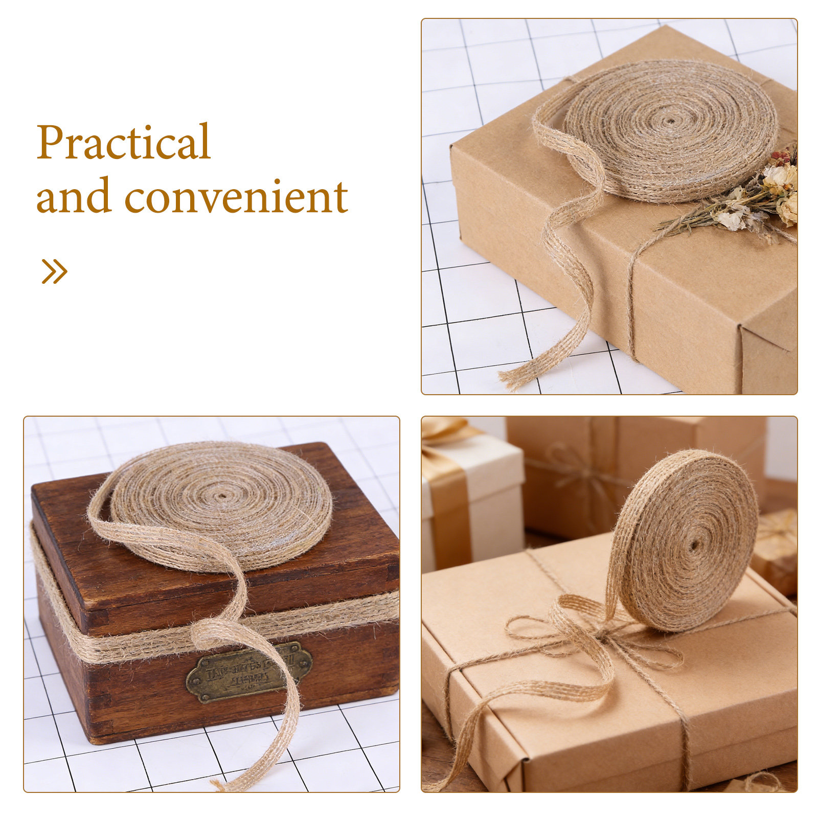 2 ม้วน ริบบิ้นป่านธรรมชาติ เชื - Twine Jute Natural บทวิจารณ์และราคา
