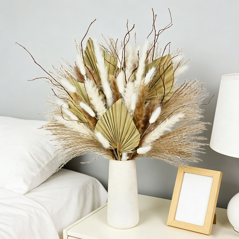 ช่อดอกไม้ใบปาล์มแห้งธรรมชาติผส - Palm Leaf Dried บทวิจารณ์และราคา